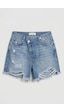 it's basic Kadın Mavi 10s6-4 Relax Fit Kemer Detaylı Denim Şort