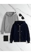 Uyguntarz 2'li Paket Fermuarlı Mevsimlik Sweatshirt Çok Renkli