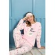 Kadın Pijama Takımı Polar Yumuşacık Ev Giyimi Soft Malu98