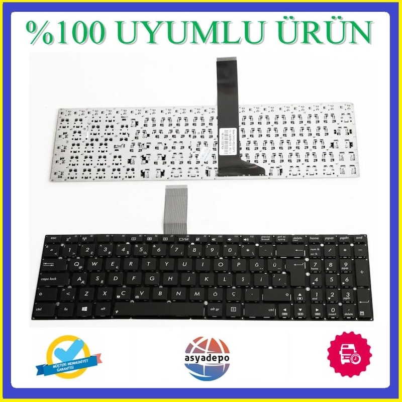 Asya.depo Asus Uyumlu R513e Klavye Tuş Takımı Siyah Tr -1
