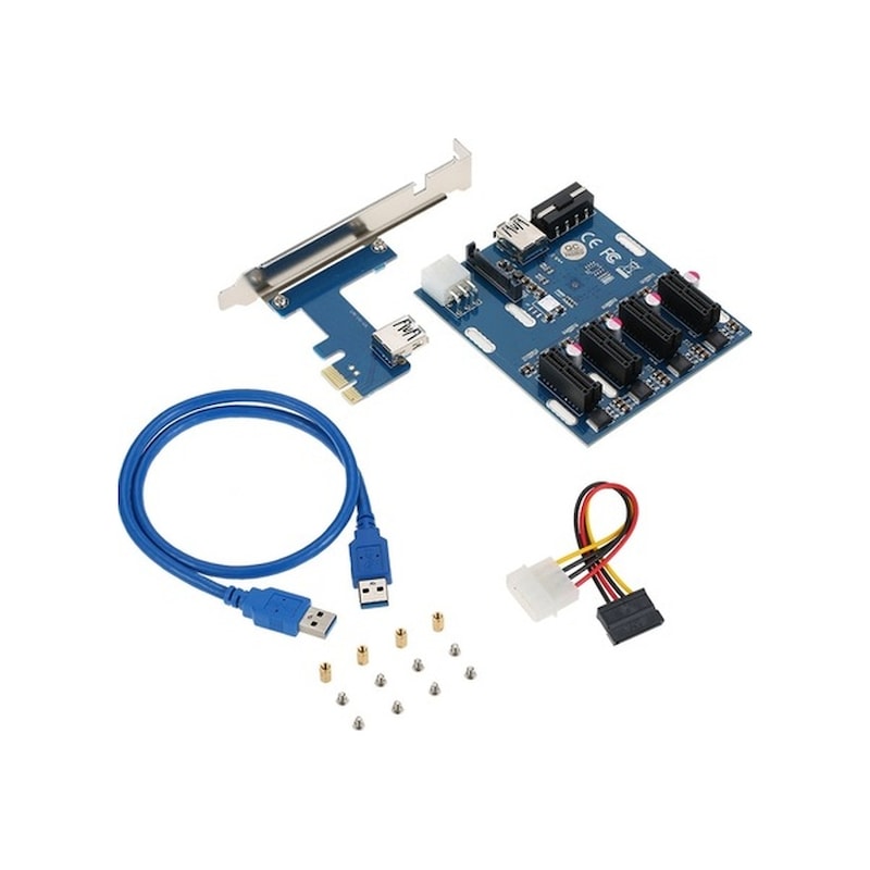 Cordial Pcı-e Genişletme Kartı - 4 Portlu Usb 3.0 Pcı-e Adaptör- Güç Kablolu- Windows/mac Uyumlu -1