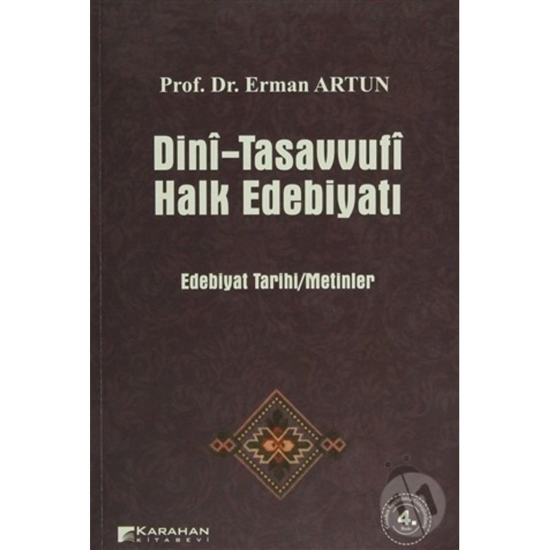 Dini-tasavvufi Halk Edebiyatı - Erman Artun - Karahan Kitabevi - 1