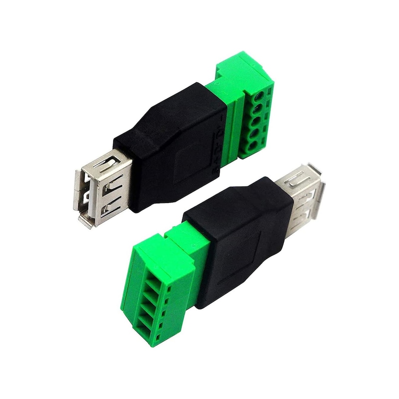 2 Adet Usb 2.0 A Vidalı Kelepçe- Blok Bağlantı- Usb 2.0 A Soket- -1