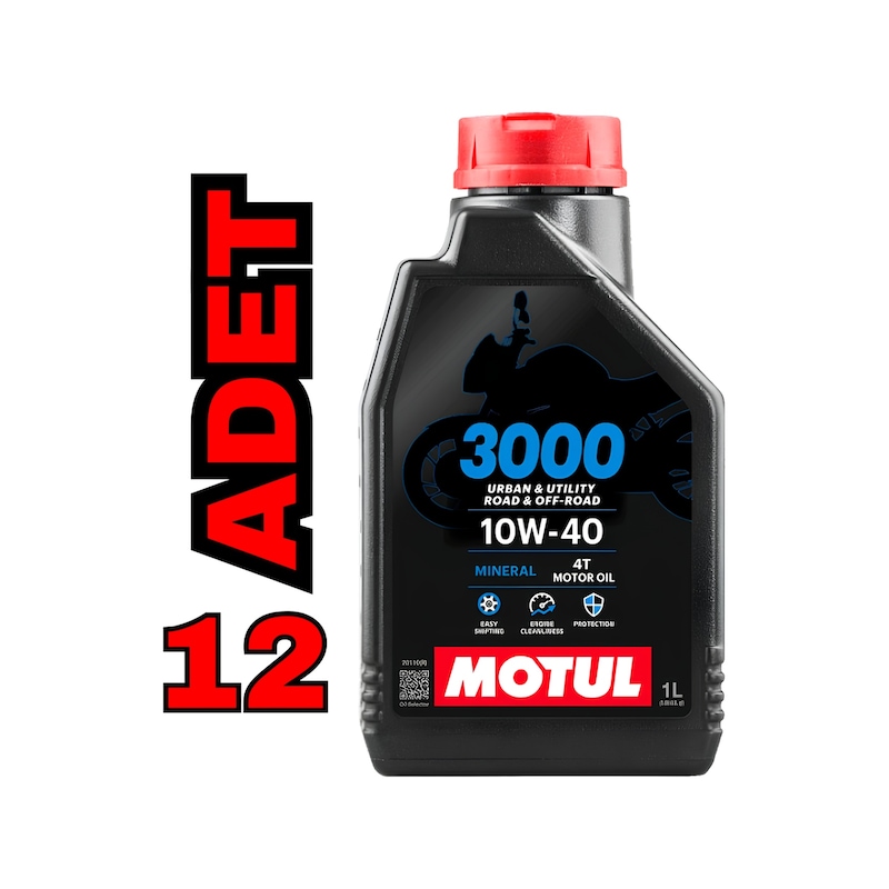 Motul 3000 10w-40 4t Motosiklet Motor Yağı 1 L - 12 Adet -1