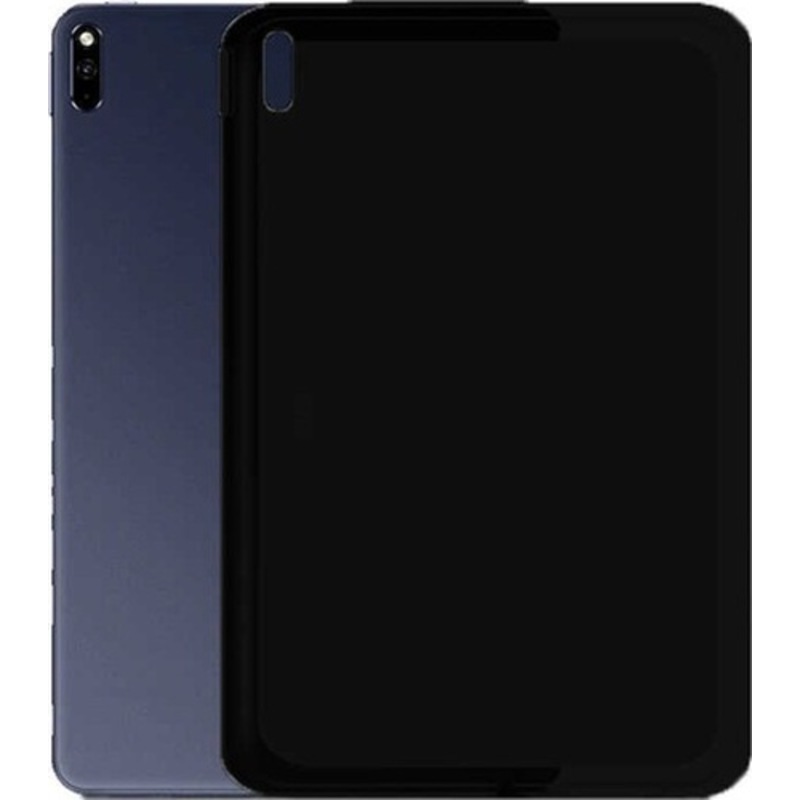Huawei Uyumlu Matepad 10.4 Kılıf Zore Tablet Süper Silikon Kapak-siyah Şeffaf -1