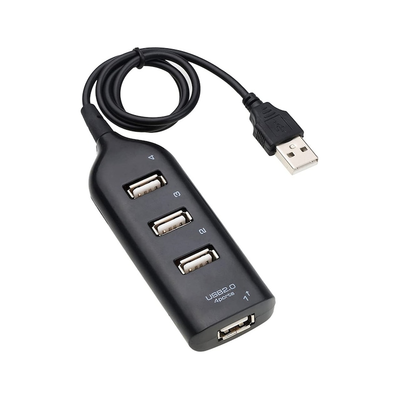 Hi-speed Hub Adaptör Usb Hub Mini Usb 2.0 Pc Dizüstü Bilgisayar Dizüstü Bilgisayar Alıcı Bilgisayar Periferikleri Aksesuarları Renk: Siyah İçin -1