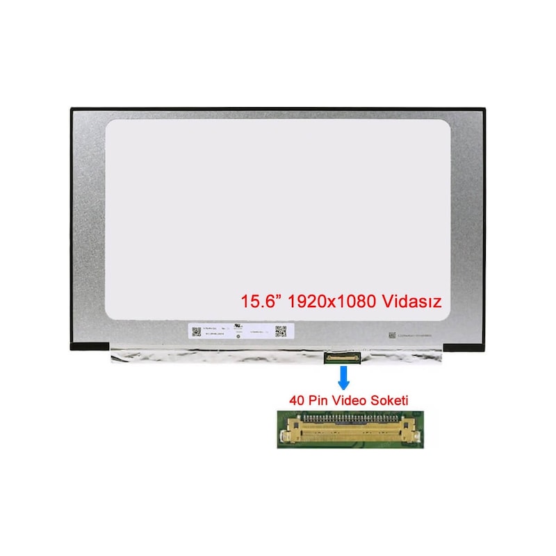 "Asus Uyumlu Rog Strix G512lw-hn 15.6"" 40 Pin Vidasız Notebook Lcd Ekran" -1