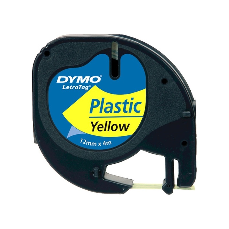 Dymo Letratag Şerit Plastik 12mmx4 Mt Sarı 91202 -1