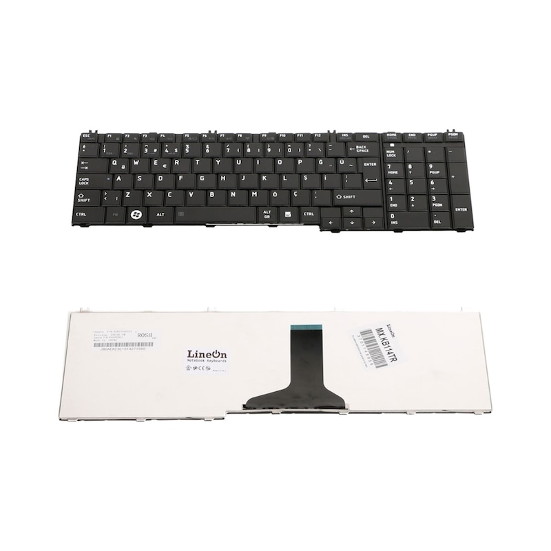 Laptopshop Toshiba Uyumlu Satellite L655-19k Notebook Klavye Siyah 424056013 -1