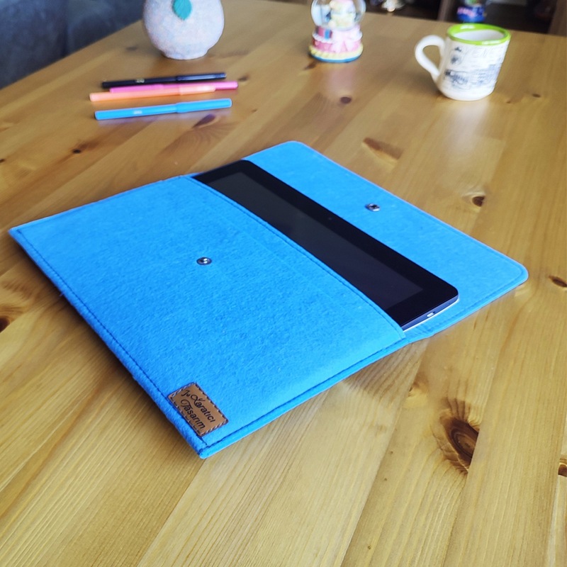 Ju Yaratıcı Tasarım Keçe Tablet Kılıfı Antrasit Samsung Uyumlu A S -1