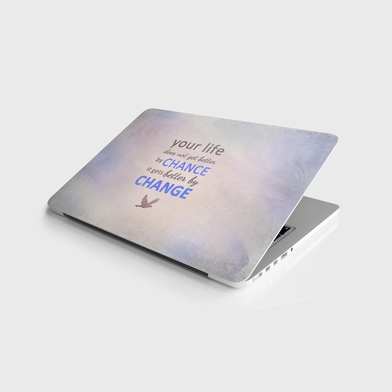 Laptop Sticker Notebook Kaplama Etiketi Hayat Değişim -1