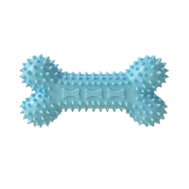 Kemik Şekilli Diş Kaşıyıcı Köpek Oyuncak 12 Cm Mavi -1