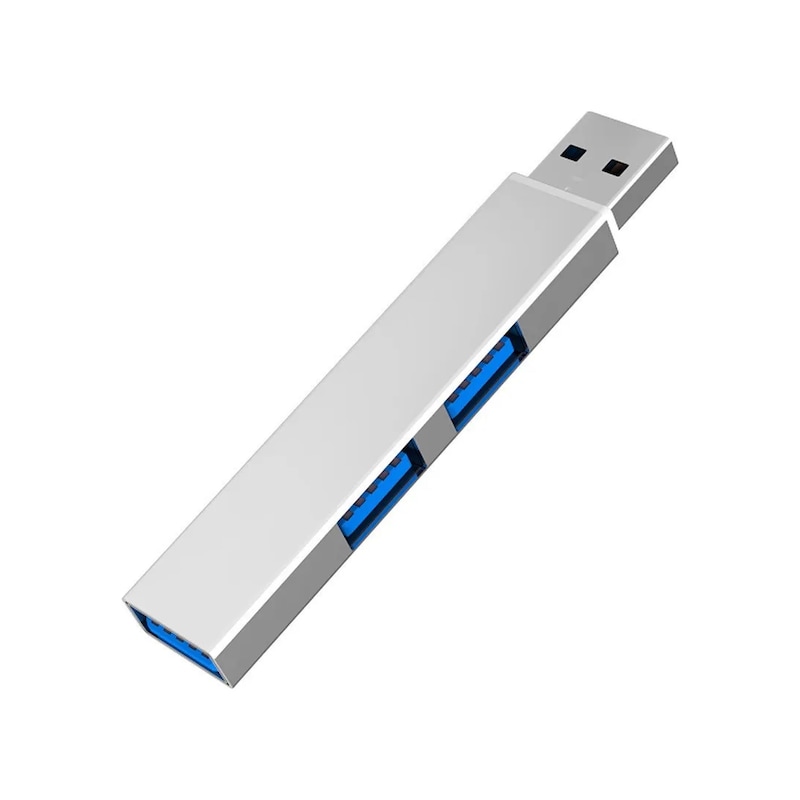 3 Bağlantı Noktalı Usb 3.0 Usb Hub 2.0 Çoklu Tip-c Ultra İnce Splitter Hub Silver-usb -1