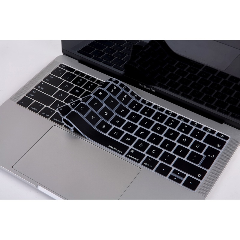 Macbook Pro Klavye Koruyucu 13inc A1708 12inc A1534 Türkçe Baskı Şeffaf -1