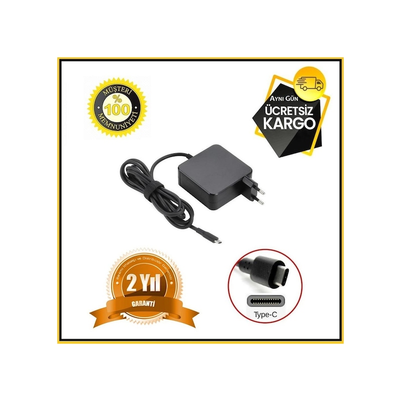 Lenovo Uyumlu Adlx45ycc3a 45w Type-c Laptop Şarj Aleti Adaptör - 1