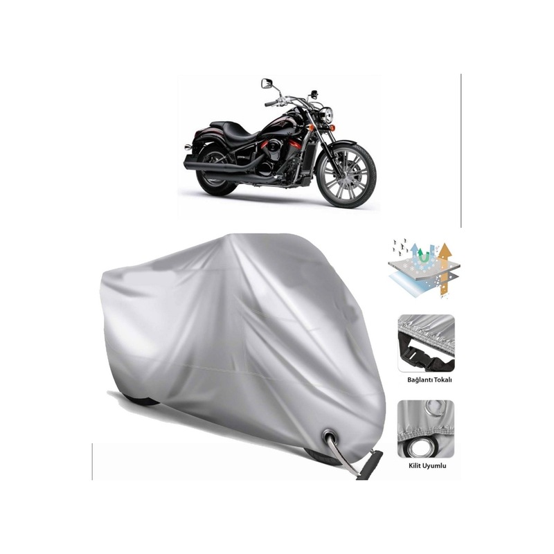 Kawasaki Vn 900 Motosiklet Brandası (bağlantı Ve Kilit Uyumlu) (457208506)-arka Çanta Uyumlu Branda-tokalı -1