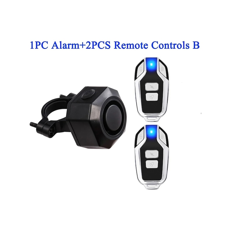Sectyme Bisiklet Alarmı Kablosuz Su Geçirmez Bisiklet Alarmı Güvenlik Koruma 1 Set Alarm B-2 Diğer -1