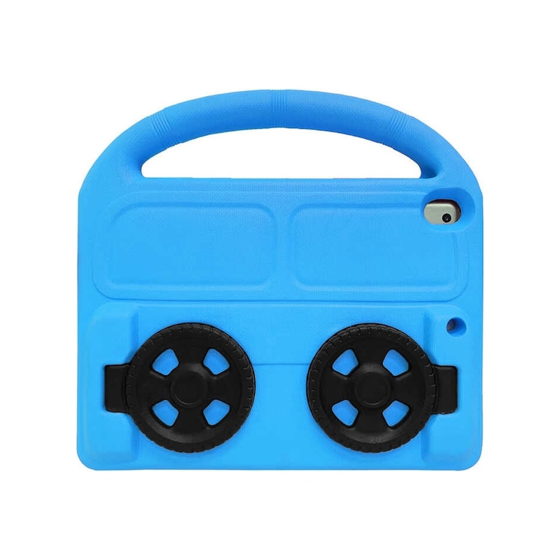 İpad Pro 10.5 7.nesil Uyumlu Zore Wheel Car Tekerlek Standlı Tablet Eva Silikon Kılıf-kırmızı Tablet Kılıfı Kirmizi -1