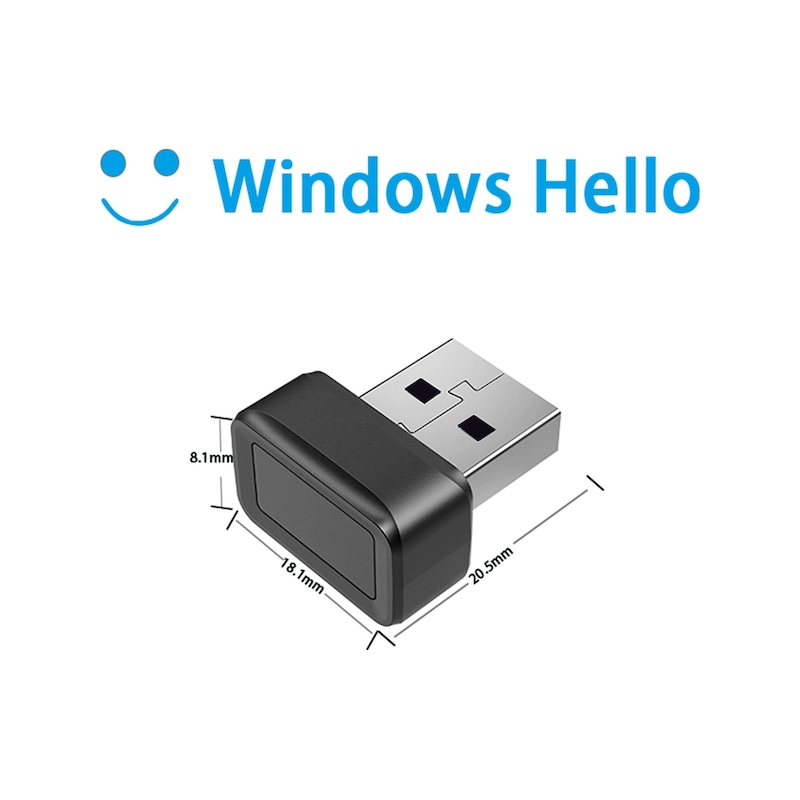 Win 10/11 Uyumlu Pc Parmak İzi Okuyucu Kilit Açıcı Siyah -1