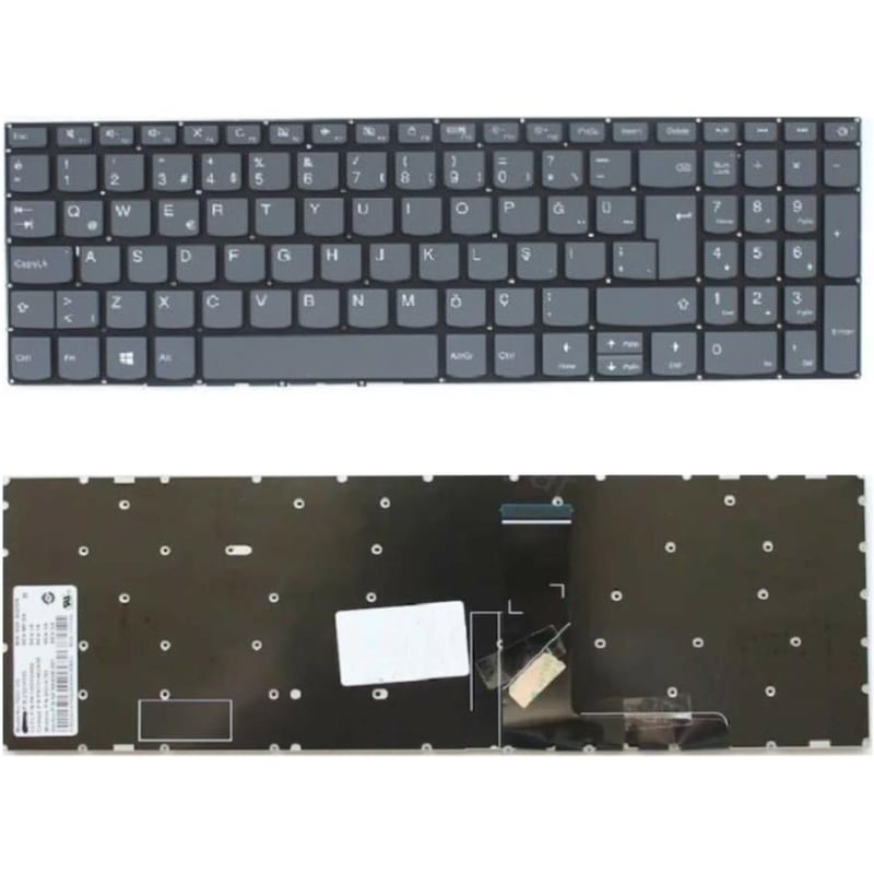 Asya.depo Lenovo Uyumlu 5cb0p26351- 5cb0p26263 Klavye Tuş Takımı Füme Tr -1