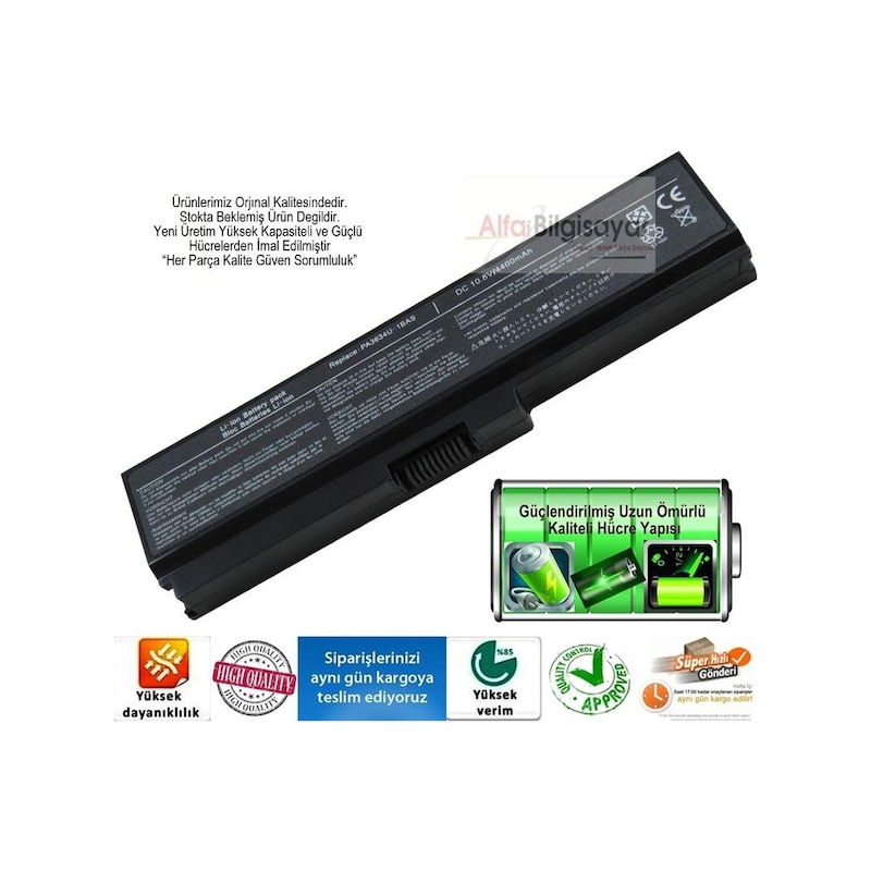 Laptopyedekparca Toshiba Uyumlu Pro L650-17c. L650-1f8. L650-1nr Batarya Pil A+++ -1