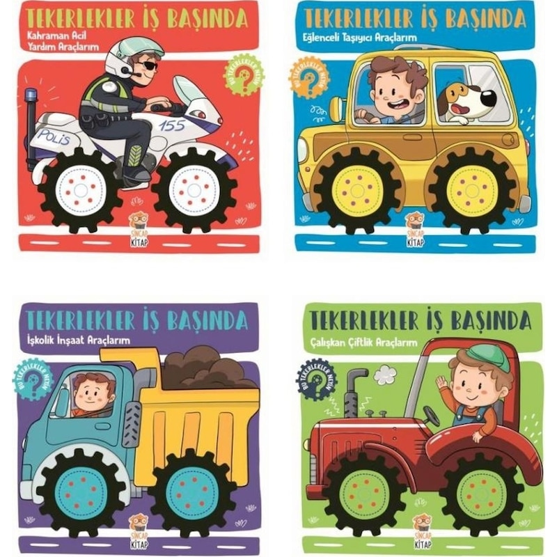 Pedagog Onaylı Tekerlekler Iş Başında Set 4 Kitap - Sincap -1