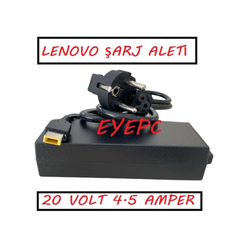 Eyepc Lenovo Uyumlu Laptop Notebook Için 20 V 4.5 A Kare Uç Şarj Adaptörü Alet -1