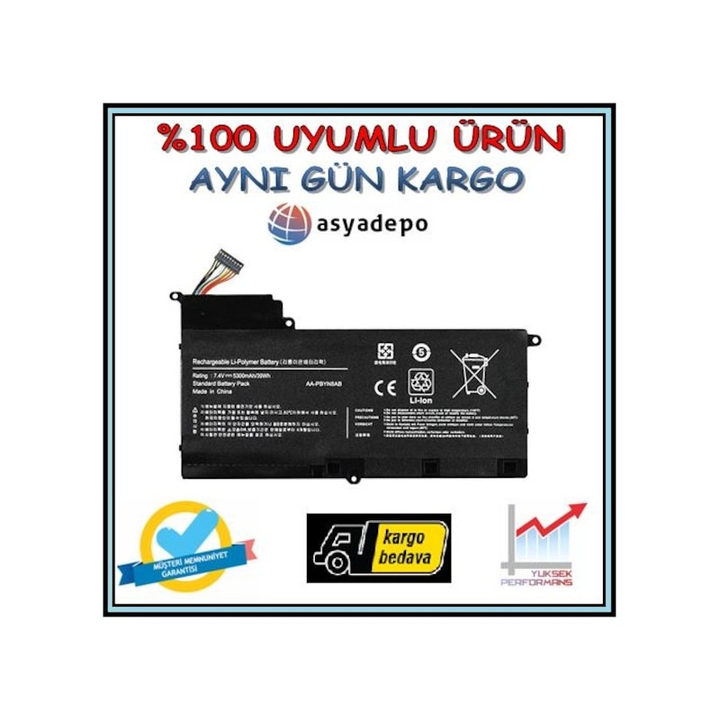 Asya.depo Samsung Uyumlu Np530u4c-a02 Batarya Pil -1