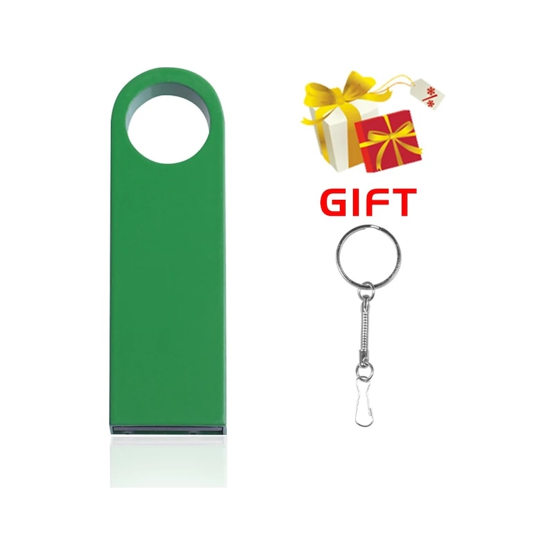 128gb Metal Usb Bellek - Renkli Taşınabilir Flash Sürücü Green 64gb -1
