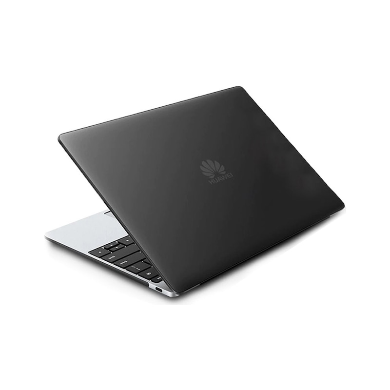 Microcase Matebook D14 Shell Rubber Kapak Kılıf - Siyah -1