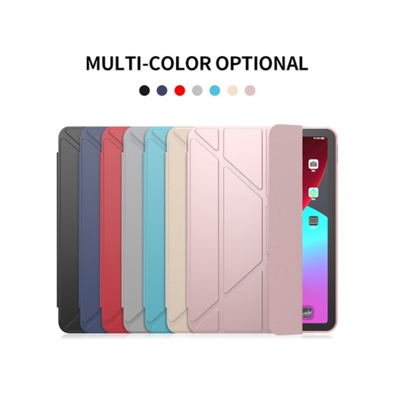 Ipad Uyumlu Pro 10.5 Uyumlu Kılıf Trifolding Arkası Silikon Smart A1701 A Siyah -1