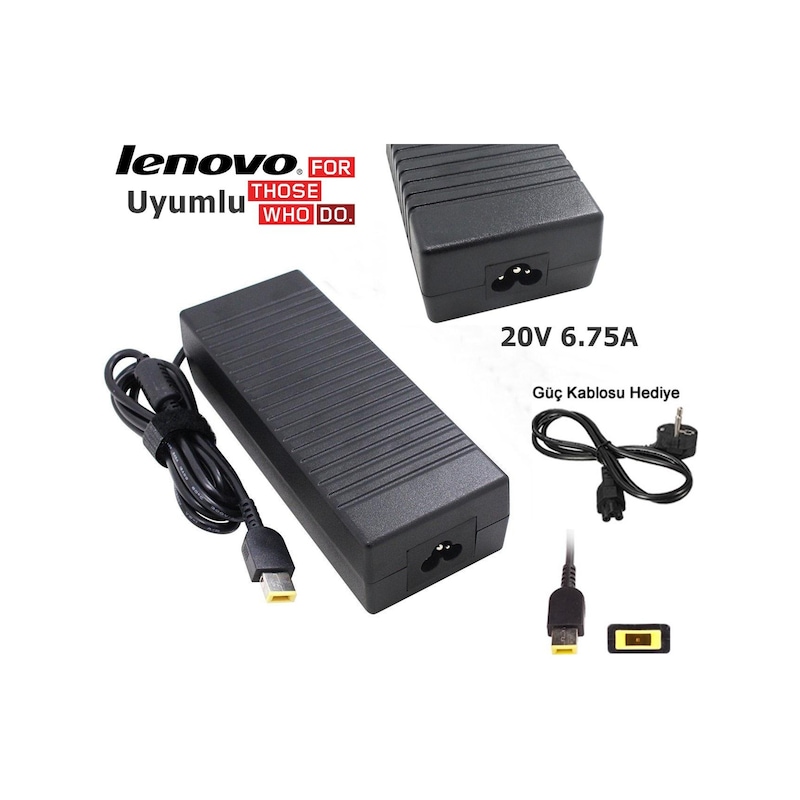 Lenovo Uyumlu Ideapad Y700-15 Acz 80ny Adaptör 135w Şarj Cihazı 20v -1