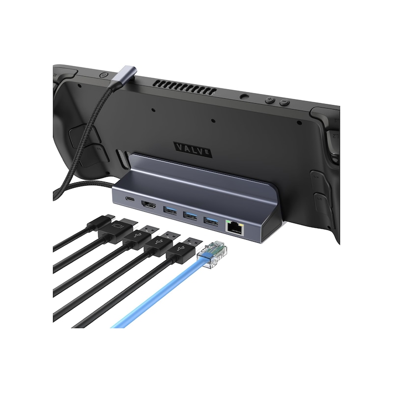 6 Arada 1 Usb C Hub- Tip C - Usb Hub- 4k Hdmı Hub- 100w Pd Şarj Portu- Ethernet Hub- 3 Usb A 3.0 Bağlantı Noktası- Hava/ımac/xps/anahtarla Uyumlu -1