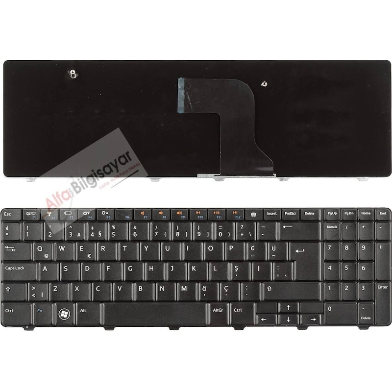 Dell Uyumlu Inspiron N5010d-278 Klavye Türkçe Q-tr Siyah Tuş Tak -1