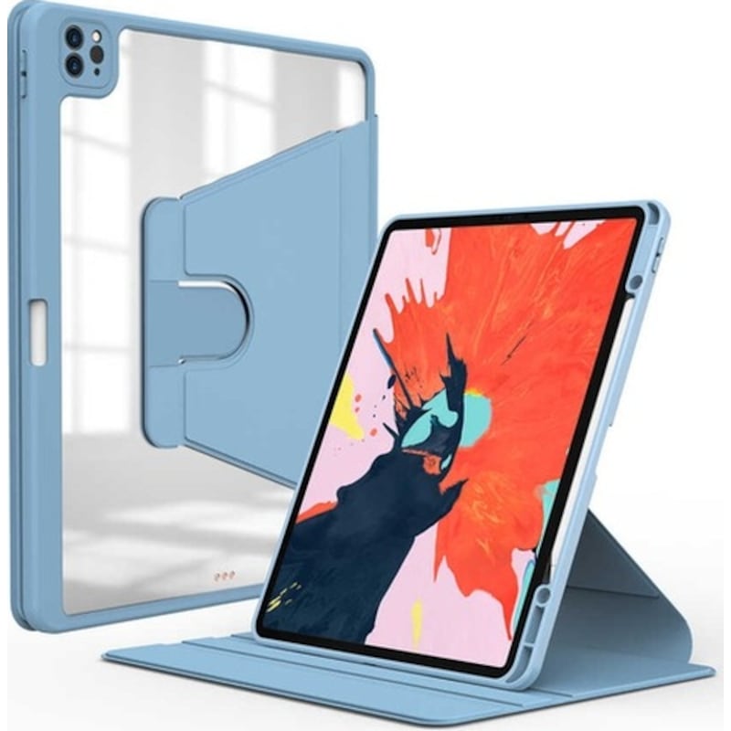 "Ipad Uyumlu Air Uyumlu 5 Uyumlu 10.9"" 2022 M1 Kılıf Şeffaf Dönebilen Kalem Bölme Koyu Yeşil" -1