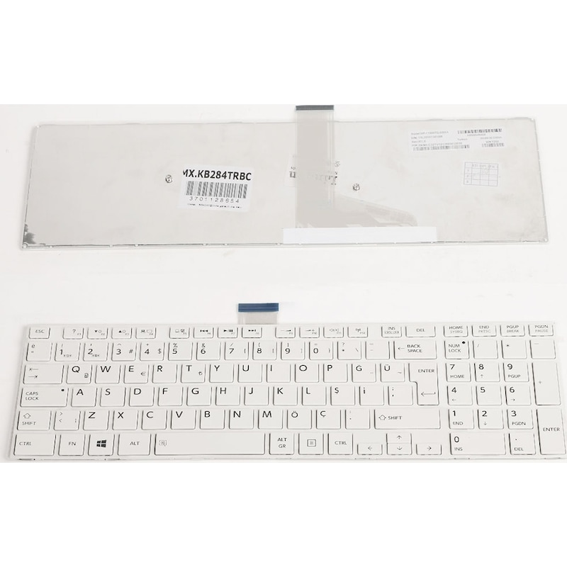 Toshiba Uyumlu Nsk-tvpsu 0t Notebook Klavye Beyaz Çerçeveli -1