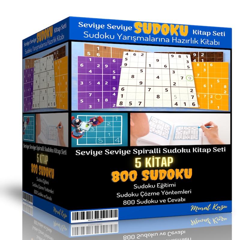 Seviye Seviye Spiralli Sudoku Kitap Seti 800 Seçilmiş Sudoku -1