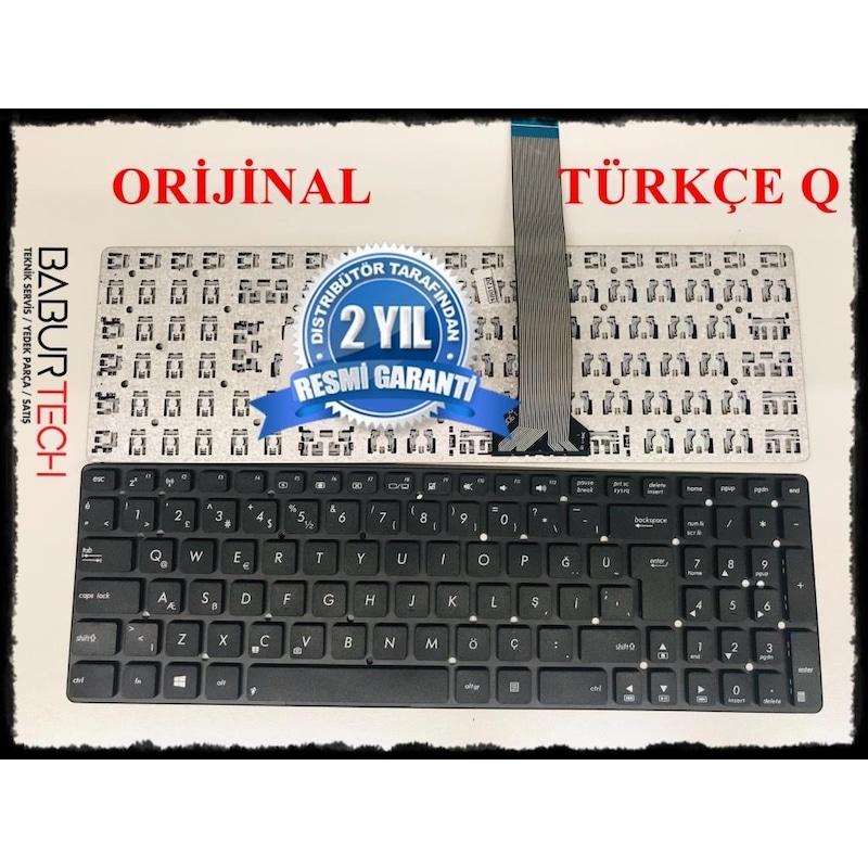Asus Uyumlu K55vj-sx222h Klavye Tuş Takımı Tuş Seti Q Türkçe Siyah -1