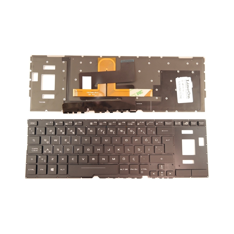 Asus Uyumlu Rog Gx501gi-xs74 Gx501vi Gx501vi-us74 Notebook Klavye Işıklı -1