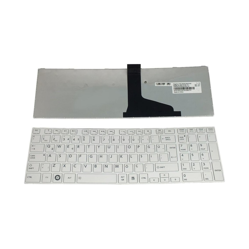Toshiba Uyumlu Satellite P855-34n Klavye Tuş Takımı Beyaz Tr -1