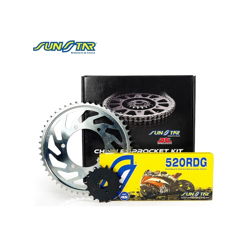 Sunstar Zincir Dişli Seti Kawasakı Klx R 450 Cc 2007-2021 / Zincir : Sunstar 520rdg Çelik -114 / Dişli: Sunstar 13t-50t -1