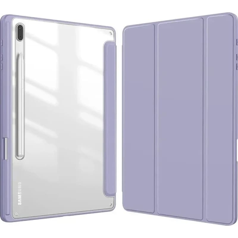 Samsung Galaxy Uyumlu Tab İçin S9 Fe 11 S10 Artı 12.4 İnç 2023 Kılıf Kalem Tutucu Gray Blue S6 Lite P610 P615 Arka Kapak Gray Blue -1