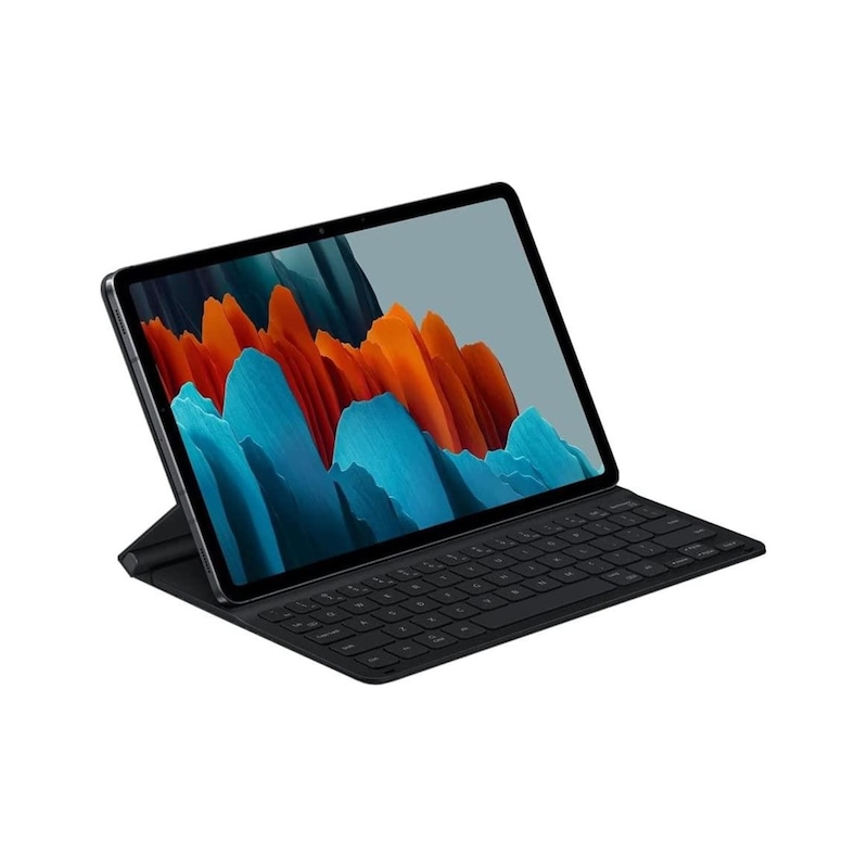Samsung Uyumlu Tab S7 Klavyeli Kılıf Siyah Ince Ef-dt630bbegtr Çok Renkli -1
