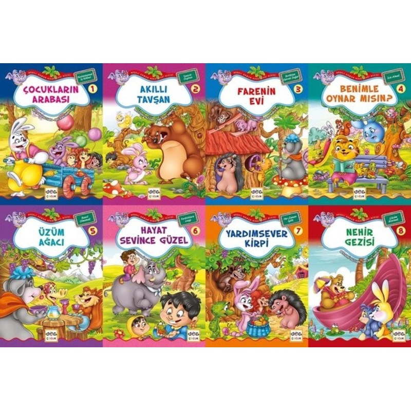 Neşeli Orman Hikayeler Dizisi-8 Kitap Takım Küçük Boy - Bestami Yazgan - Nar Çocuk -1
