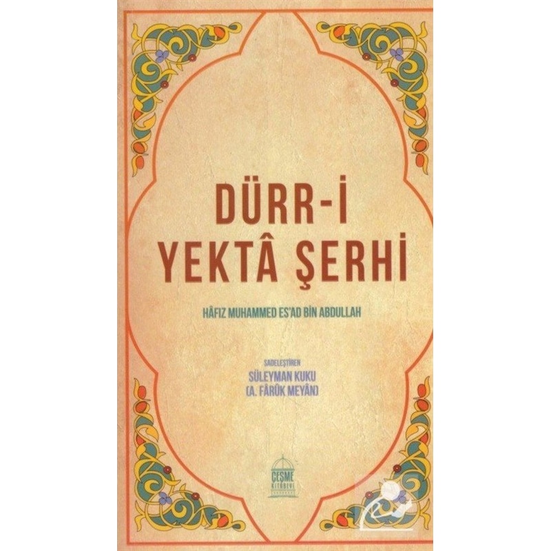 Dürr-i Yekta Şerhi / A. Faruk Meyan 9786057006400 - 1