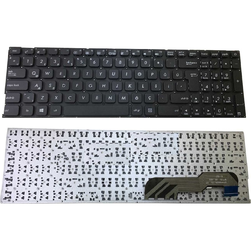 Asus Uyumlu A541na-gq348t Notebook Klavye Tr Siyah -1