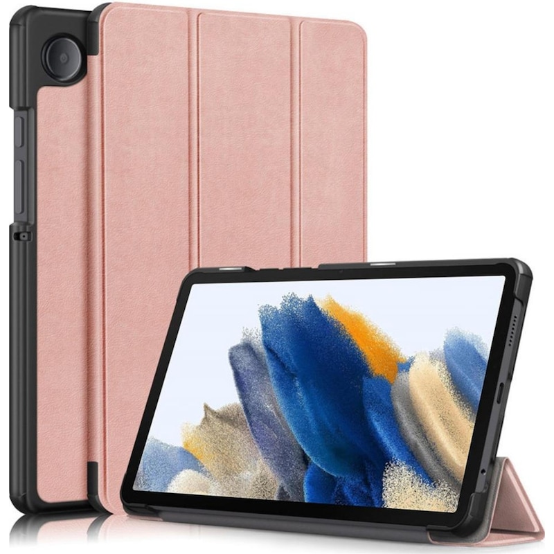 "Xindoker ""samsung Uyumlu Galaxy Tab A9/a9+ 2023 İçin Üç Katlanır Manyetik Kılıf - Otomatik Uyandırma/kapama- Tam Koruma"" Kapaklı Kılıf Gül Altın" -1