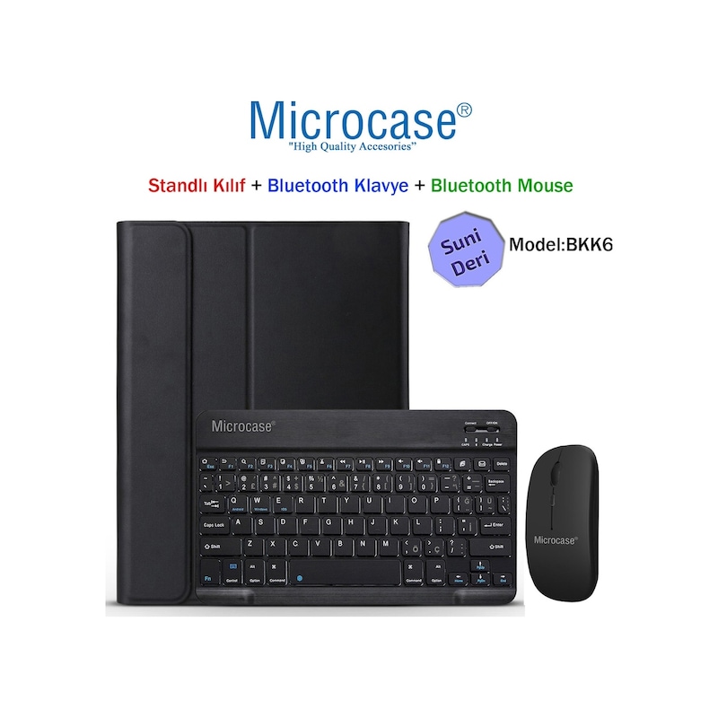 Ipad Uyumlu 7.nesil 10.2 Inç 2019 Bt Klavye Mouse + Standlı Kılıf - Bkk6 Çok Renkli -1