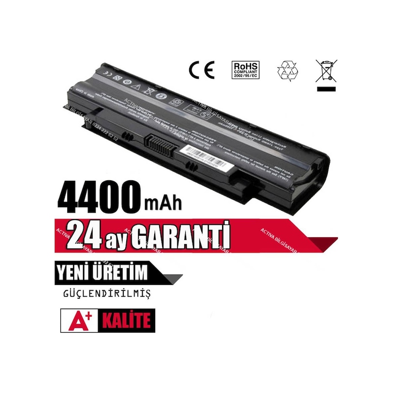 Dell Uyumlu Inspiron 13r-n3010d-178 Laptop Batarya. Pil -1
