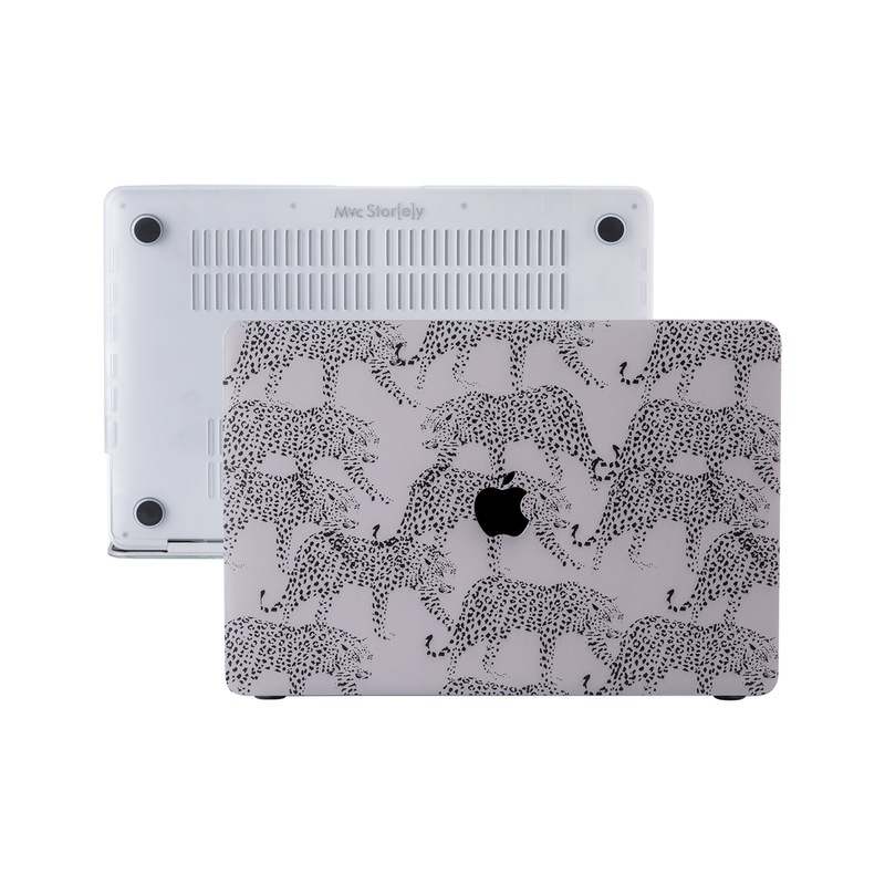 Macbook Air Kılıf Hardcase Touch Id A1932 A2179 A2337 Animal02 Açık Pembe -1
